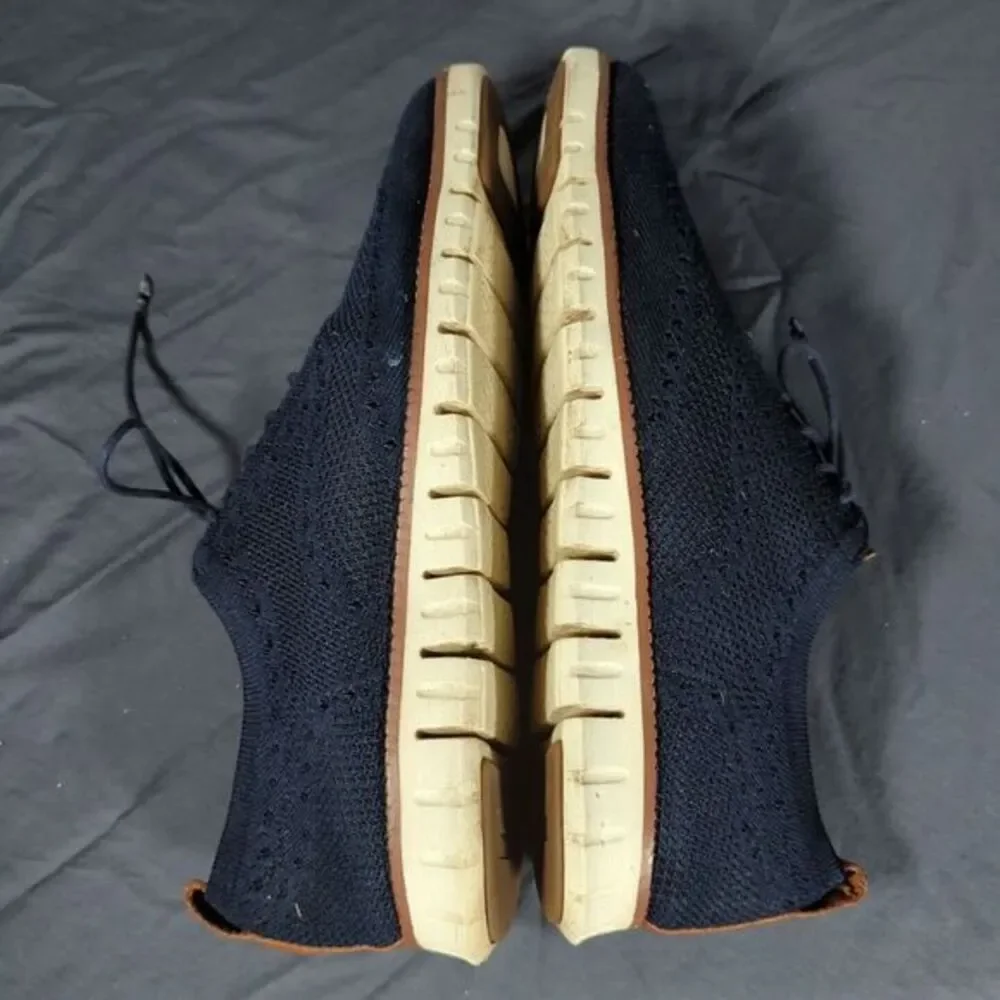 Cole Haan Zerogrand Stitchlite‎ Wingtip Oxford Shoes Marine Blue C24947 Men's 11